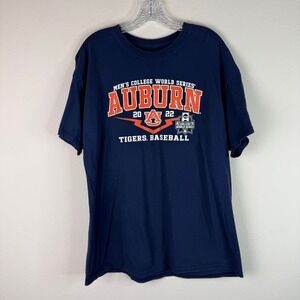 Blue 84 T-Shirt Mens XL Auburn Tigers Baseball 2022 College World Series Navy